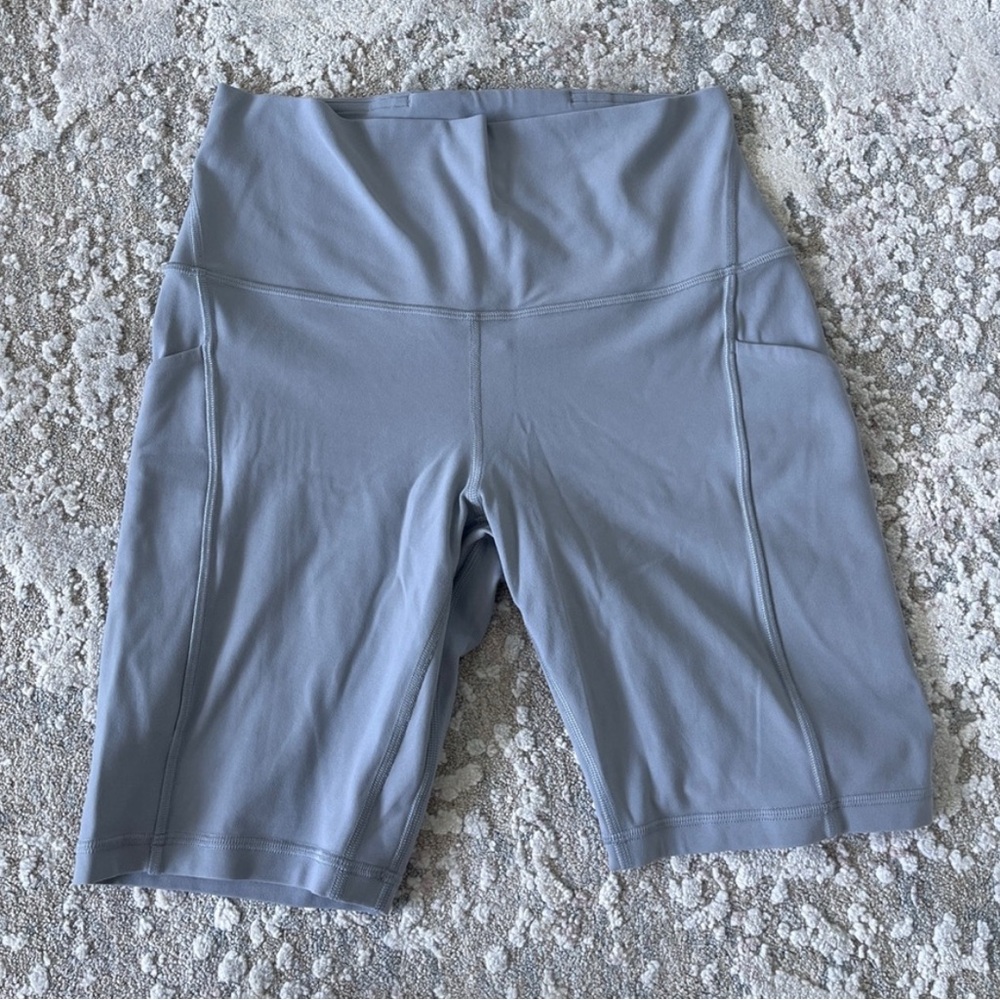 LULULEMON light grey biker shorts size 8